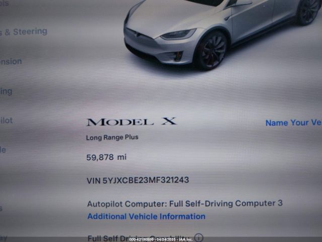 2021 TESLA MODEL X 5YJXCBE23MF321243 Photo 6