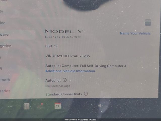 7SAYGDED7SA373235 Tesla Model Y Long Range Dual Motor All-wheel Drive