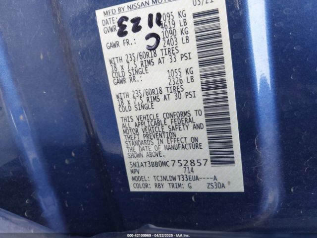 2021 NISSAN ROGUE 5N1AT3BB0MC752857 Photo 8