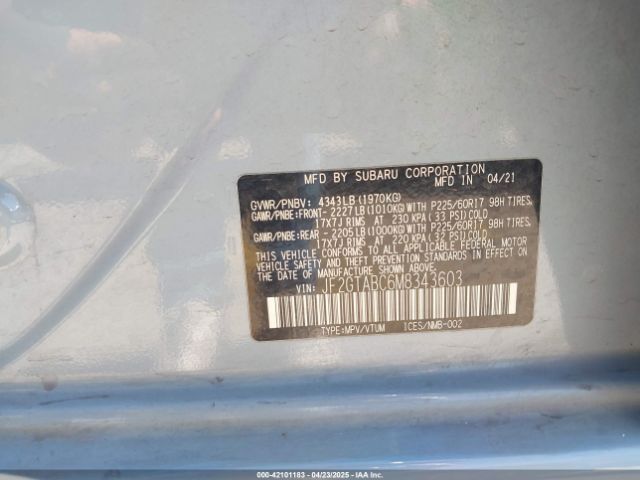 JF2GTABC6M8343603 Subaru Crosstrek