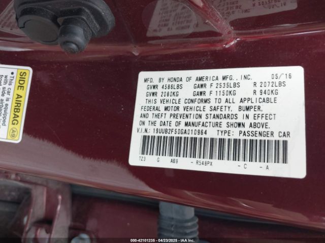 2016 ACURA TLX 19UUB2F50GA010964 Photo 8