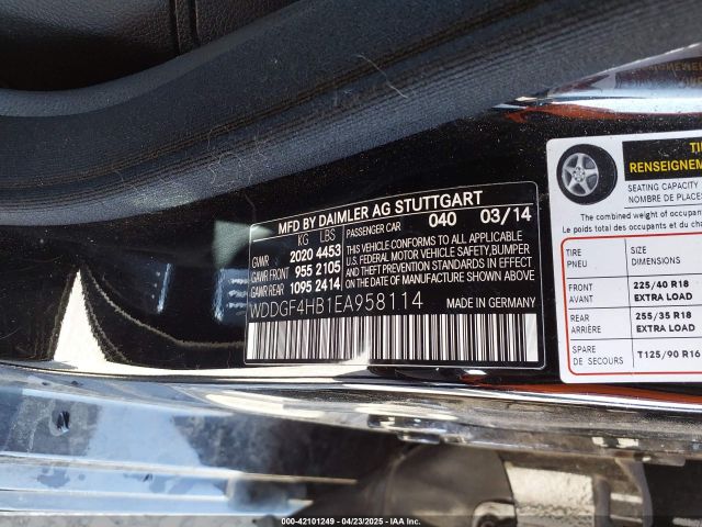 WDDGF4HB1EA958114 Mercedes-Benz C-class C 250 Sport/luxury