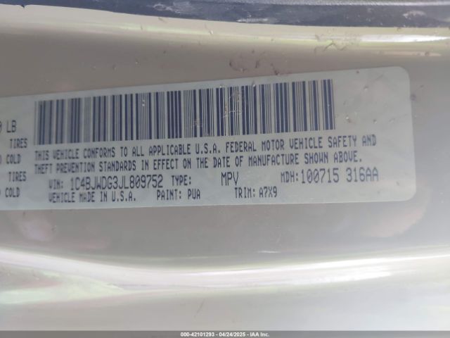 1C4BJWDG3JL809752 Jeep Wrangler Jk Unlimited Sport S 4x4