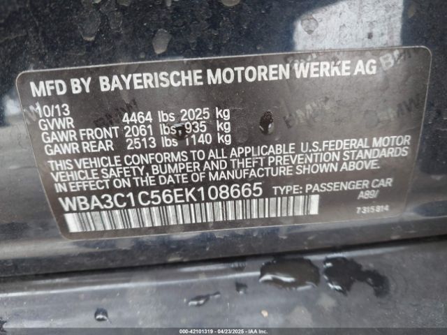 WBA3C1C56EK108665 BMW 328I