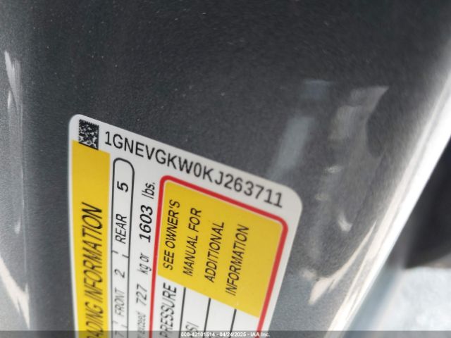 1GNEVGKW0KJ263711 Chevrolet Traverse 1lt