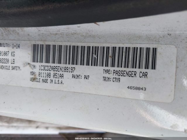 1C3CDZAB5EN189197 Dodge AVENGER SE