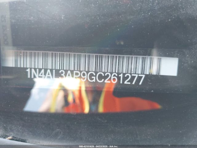 1N4AL3AP9GC261277 Nissan Altima 2.5/2.5 S/2.5 Sl/2.5 Sr/2.5 Sv
