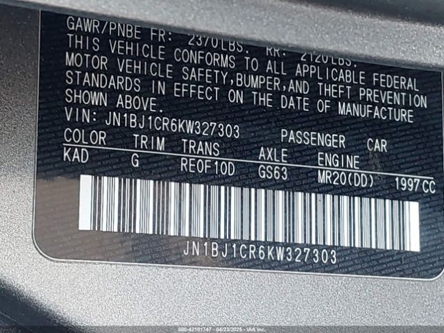 2019 NISSAN ROGUE SPORT JN1BJ1CR6KW327303 Photo 8