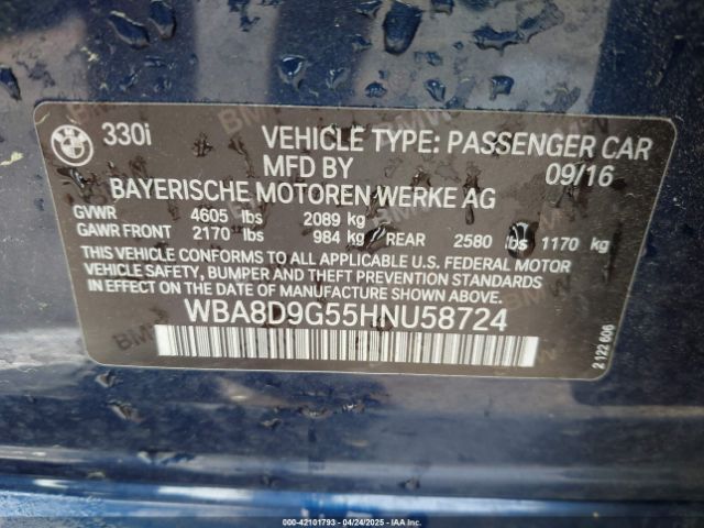 WBA8D9G55HNU58724 BMW 330i Xdrive