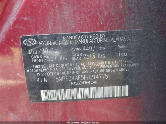 5NPE34AF5FH214775 Hyundai Sonata Sport