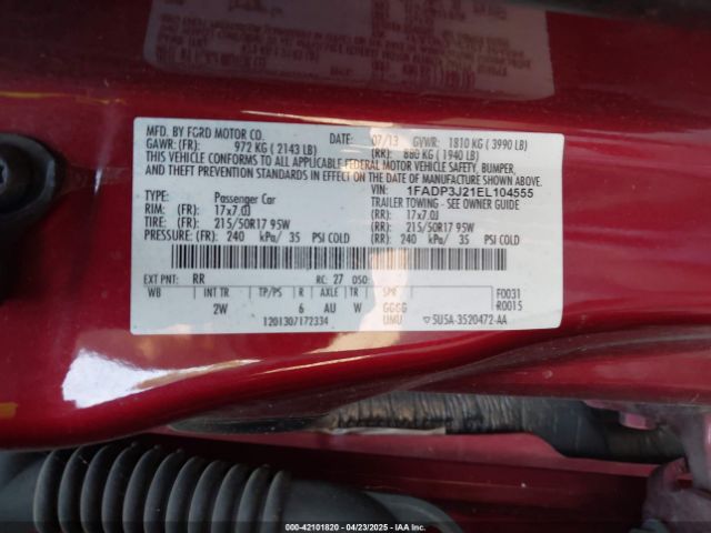 1FADP3J21EL104555 Ford Focus Titanium