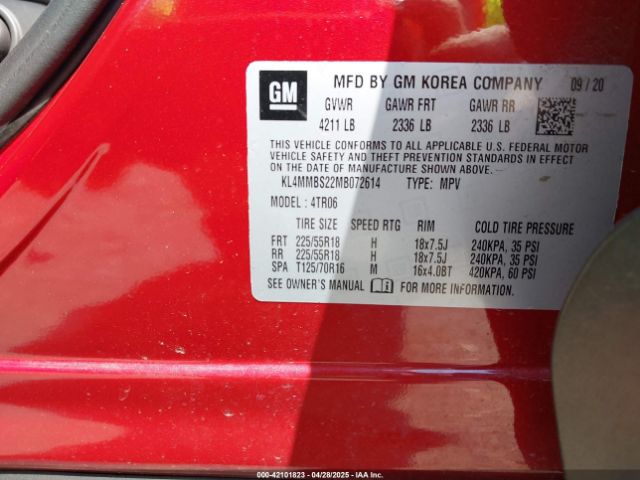 KL4MMBS22MB072614 Buick Encore Gx Fwd Preferred