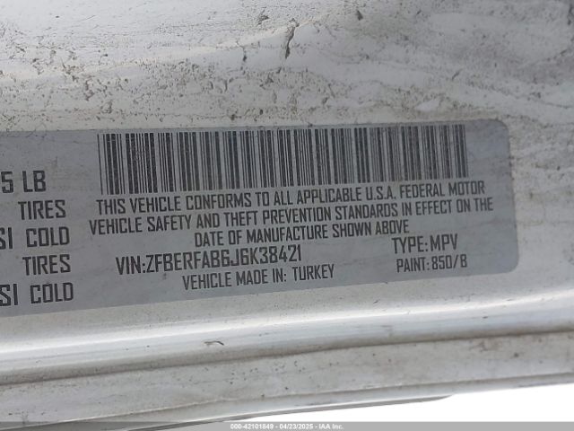 ZFBERFAB6J6K38421 RAM Promaster City Tradesman