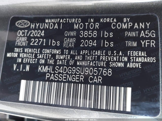 Hyundai Elantra Sel Convenience 2025 KMHLS4DG9SU905768 Image 9
