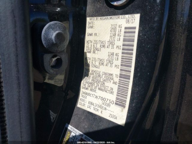 1N6BD0CT7JN700750 Nissan FRONTIER S