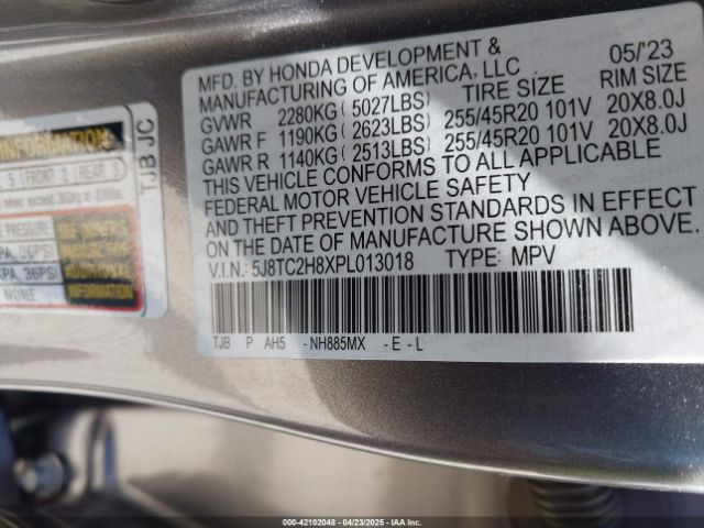 5J8TC2H8XPL013018 Acura Rdx A-spec Advance Package