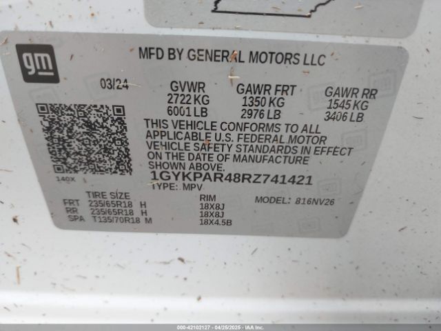 2024 CADILLAC XT6 1GYKPAR48RZ741421 Photo 8