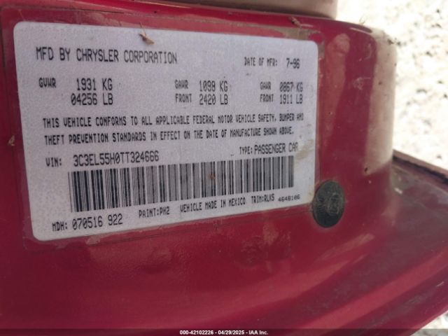 1996 CHRYSLER SEBRING 3C3EL55H0TT324666 Photo 8