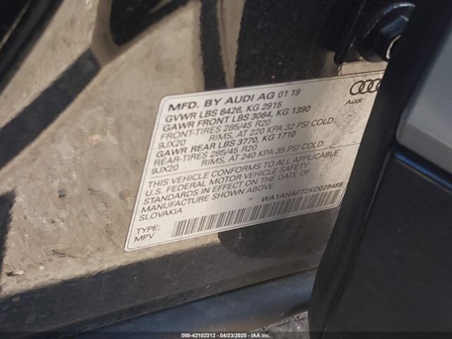 2019 AUDI Q7 WA1AHAF72KD028489 Photo 8