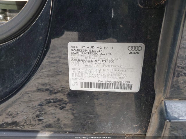 2012 AUDI Q5 WA1LFAFP3CA049935 Photo 8