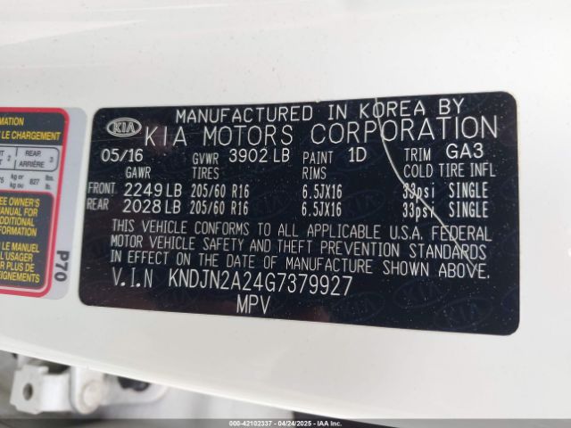 KNDJN2A24G7379927 KIA Soul
