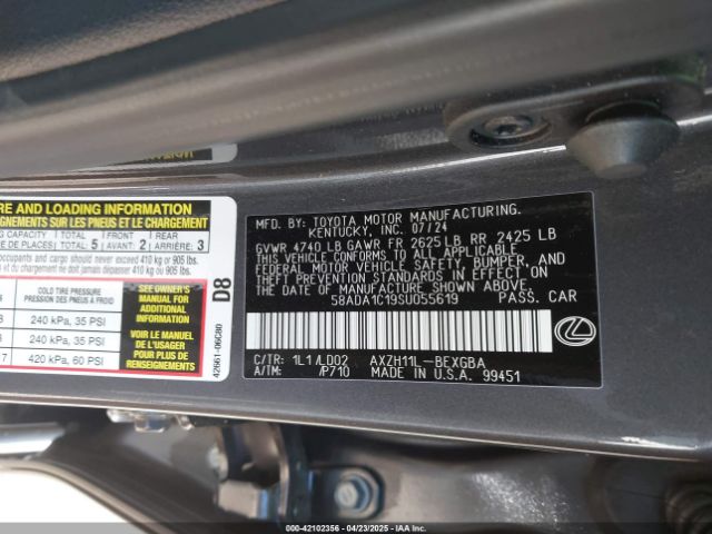 58ADA1C19SU055619 Lexus ES 300H