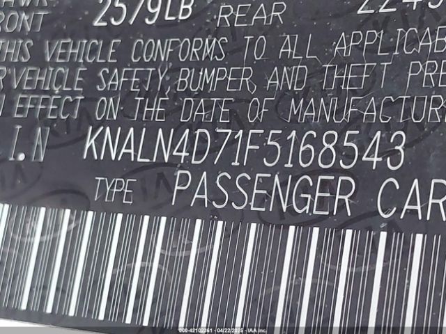 KNALN4D71F5168543 KIA Cadenza Premium