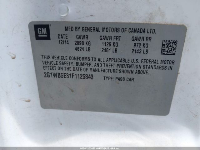 2G1WB5E31F1125843 Chevrolet Impala Limited Lt
