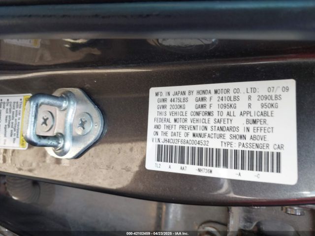 2010 ACURA TSX JH4CU2F68AC004532 Photo 8