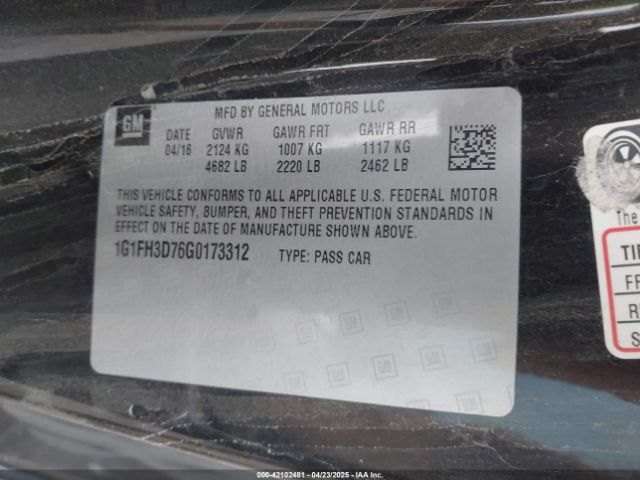 1G1FH3D76G0173312 Chevrolet CAMARO 2SS