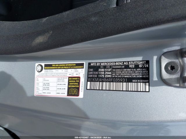 W1KMJ4HB6RF035931 Mercedes-Benz Cle 300 4matic
