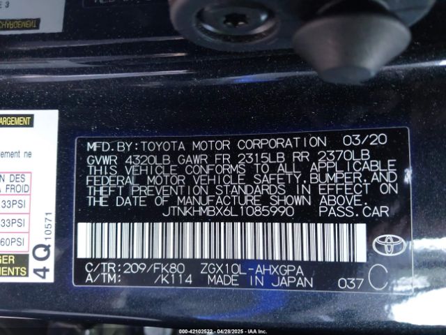 JTNKHMBX6L1085990 Toyota C-HR XLE