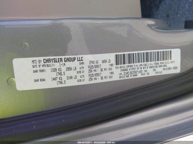 2014 CHRYSLER TOWN & COUNTRY 2C4RC1BG7ER271455 Photo 8