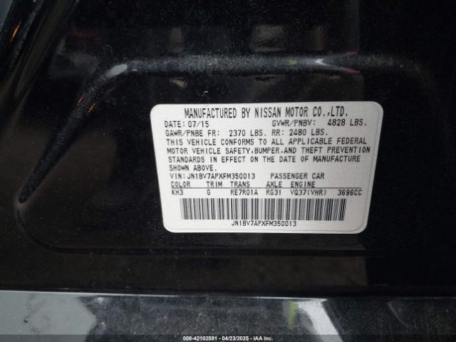 JN1BV7APXFM350013 Infiniti Q50 SPORT