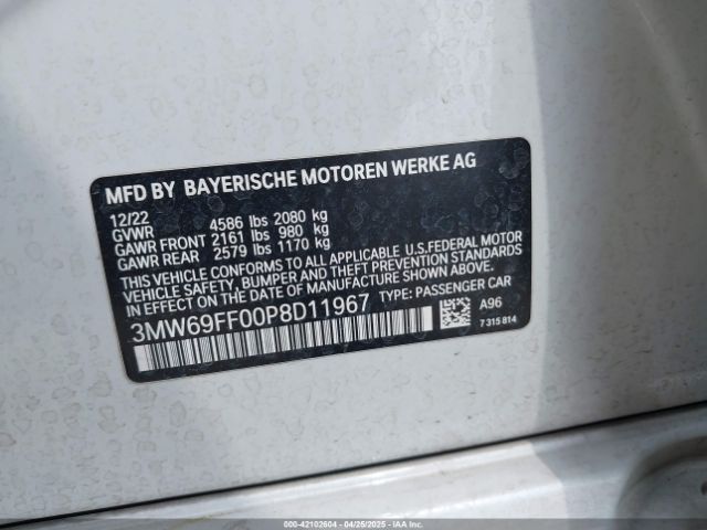 3MW69FF00P8D11967 BMW 330I