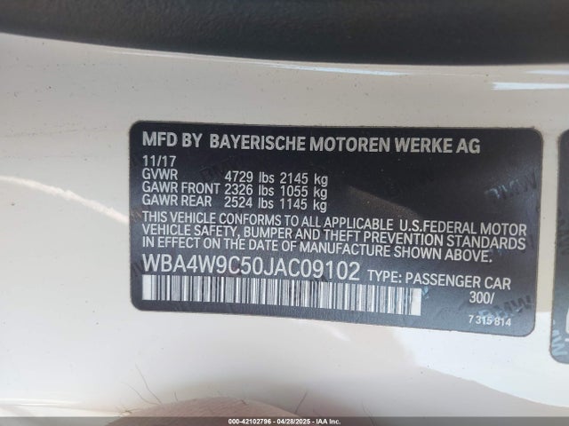 BMW 440I 2018 WBA4W9C50JAC09102 Image 9