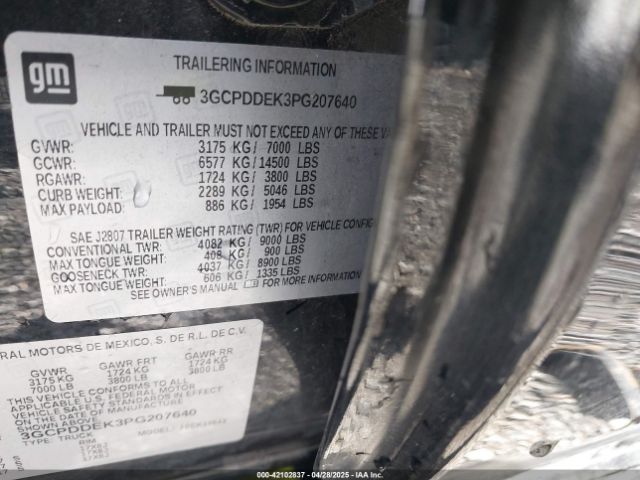 2023 CHEVROLET SILVERADO 1500 3GCPDDEK3PG207640 Photo 8