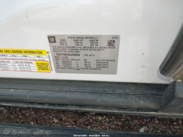 1GKKVSKD0GJ260204 GMC Acadia Slt-2