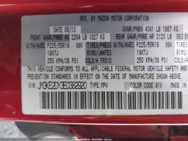 JM3KE2DY3E0382920 Mazda Cx-5 Grand Touring