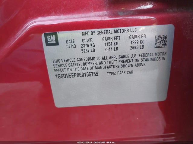 2014 CADILLAC CTS-V 1G6DV5EP0E0106755 Photo 8
