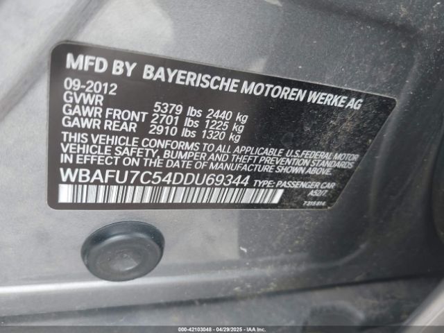 2013 BMW 535I WBAFU7C54DDU69344 Photo 8