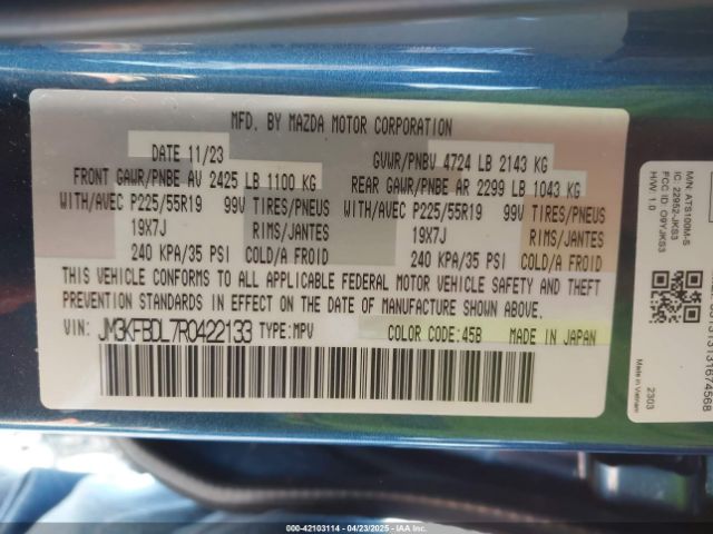 JM3KFBDL7R0422133 Mazda Cx-5 2.5 S Premium
