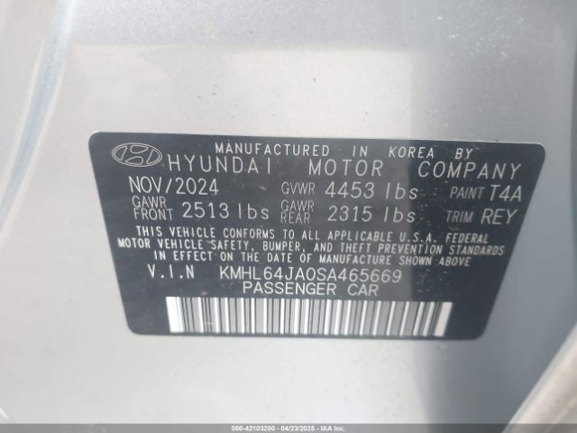 KMHL64JA0SA465669 Hyundai SONATA SEL