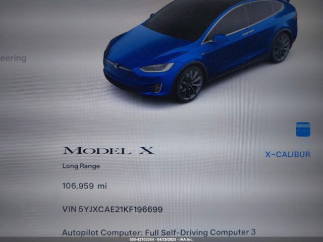 5YJXCAE21KF196699 Tesla Model X 100d/75d/long Range
