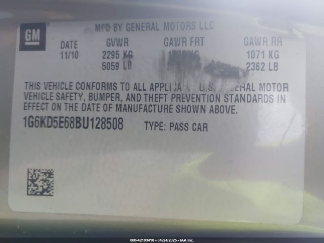 2011 CADILLAC DTS 1G6KD5E68BU128508 Photo 8