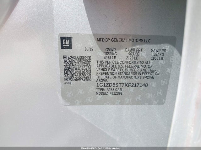 Chevrolet MALIBU LT 2019 1G1ZD5ST7KF217148 Image 9