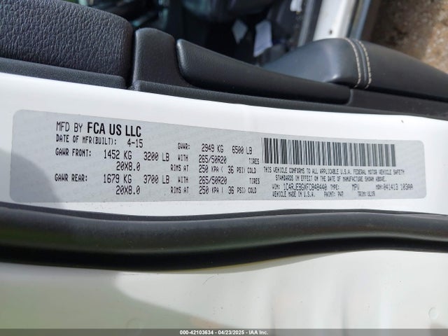 1C4RJEBGXFC848440 Jeep 2015