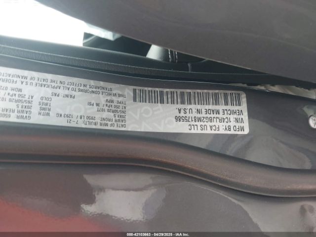 1C4RJJBG2M8175586 Jeep Grand Cherokee L Limited 4x2