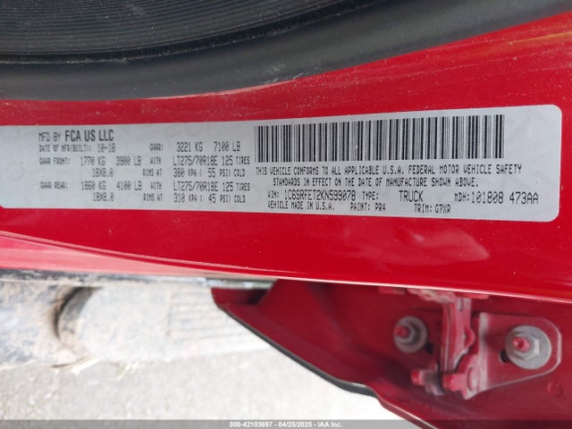 1C6SRFET2KN599078 RAM 1500 Rebel  4x4 6'4 Box