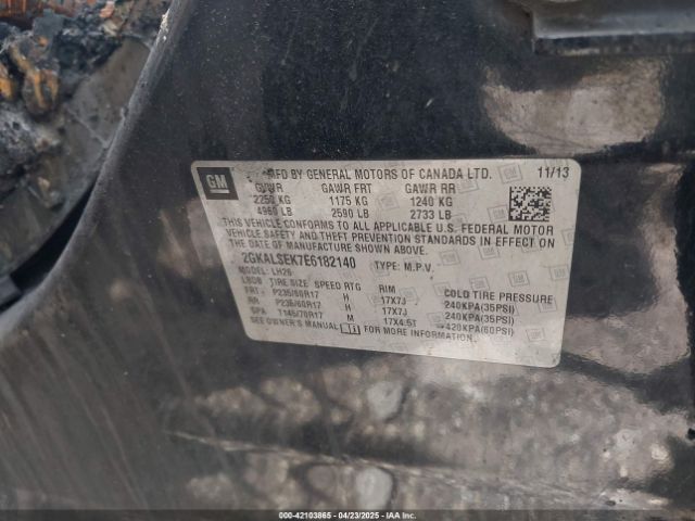 2014 GMC TERRAIN 2GKALSEK7E6182140 Photo 8